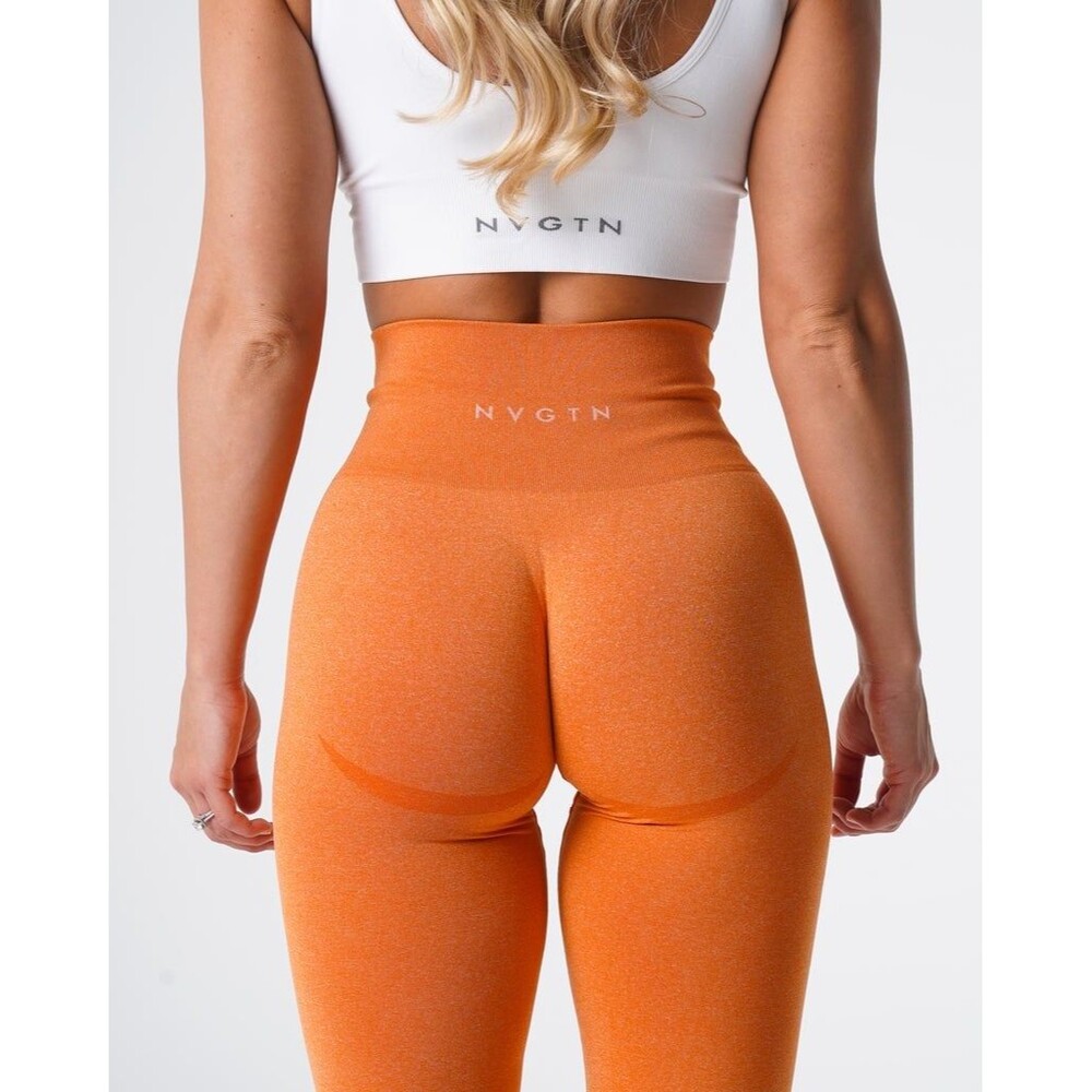 NVGTN Burnt Orange Contour Seamless Leggings | Size XS